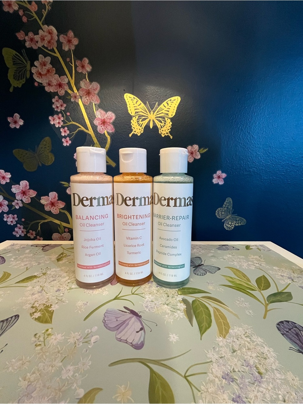 DermaSulum Balancing, Brightening & Barrier-Repair Oil Cleansers - Trio